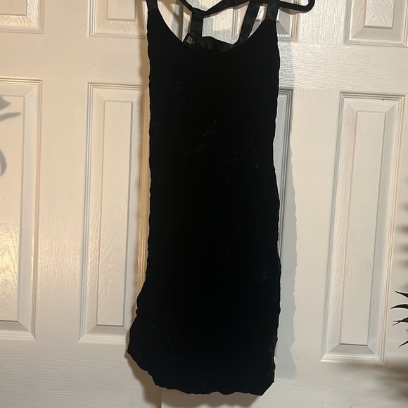 Emporio Armani Vintage Velvet Strappy Mini Dress - Picture 2 of 7